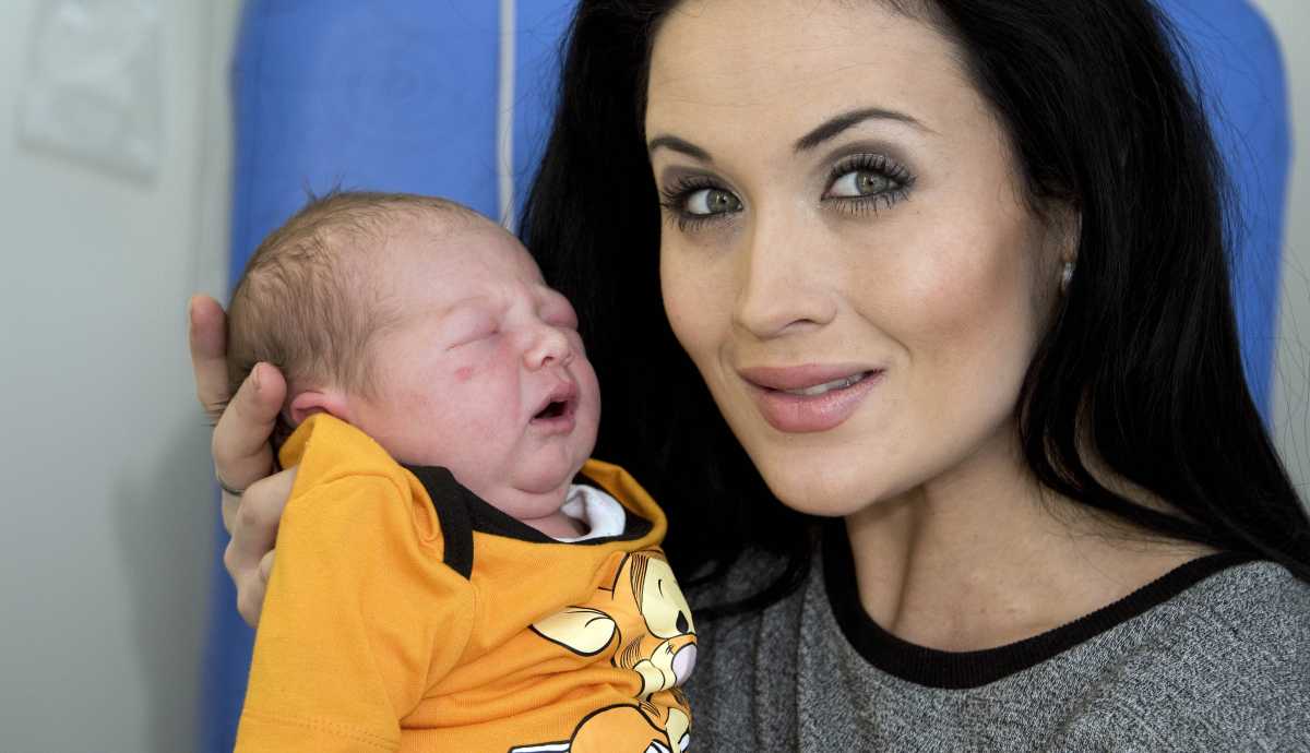 Matt and Moniqe Fiddes with baby Hero.