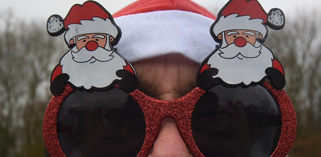 Father Christmas’ attend the fun run.
