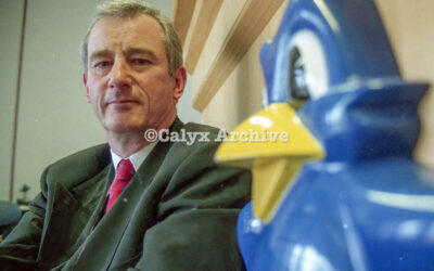 14413 The end for Bluebird Toys. CEO Chris Burgin announces the company is merging with toy giant Matel. 30-3-1998